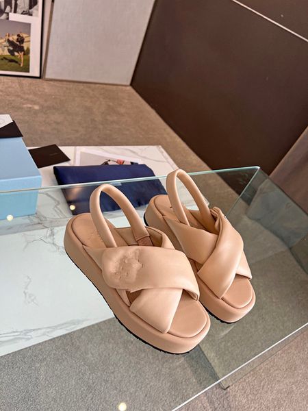 

designer sandals slides slippers leather slide platform slippers women's summer flat slippers women's 0609, Black