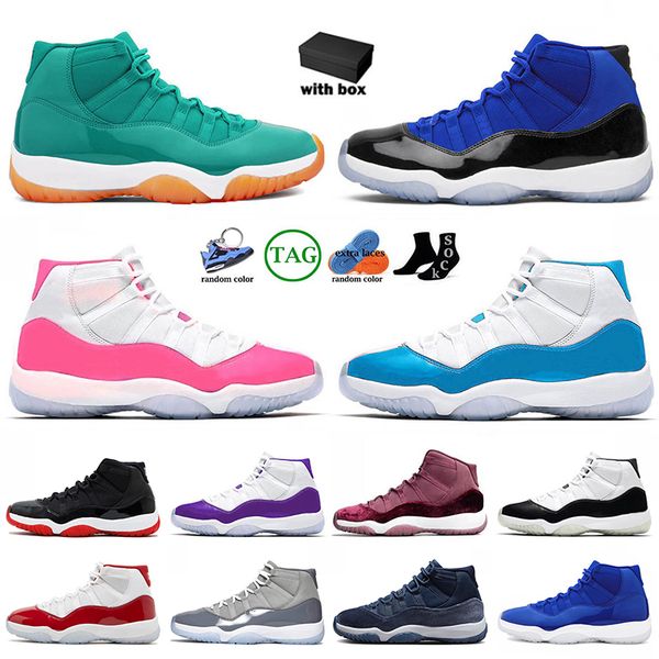 

11 11s men women basketball shoes jordens cool gray cherry pink cement grey j11 dmp unc bright citrus gamma legend blue bred concord space j