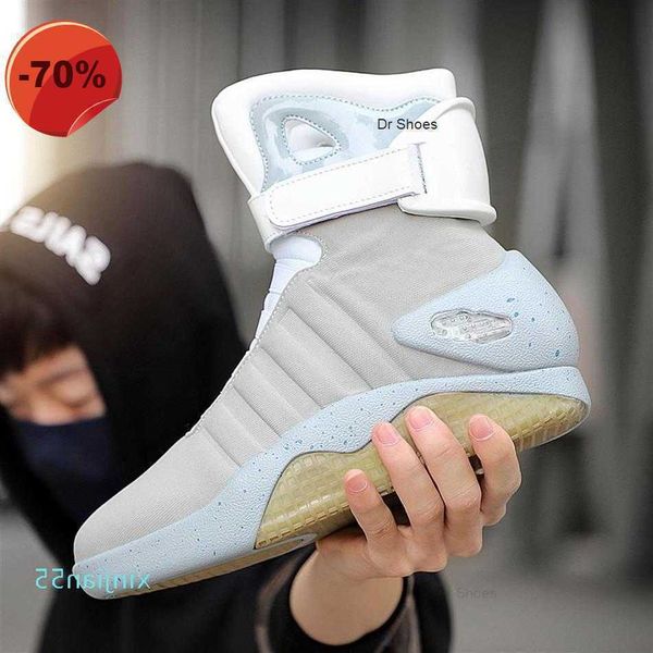 

rayzing men boots usb rechargeable led shoes for man and women fashion casual shoes back to the future glowing desert boots men lj215r, Black