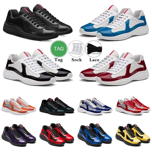 

designer shoes men americas cup sneakers shoes soft rubber bike dhgate man technical fabric calfskin casual walking comfort america's c, White;red