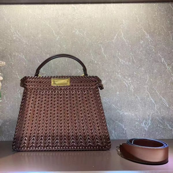 

the latest fashion all-in-one leather all-in-one woven tote trendy shoulder bag large capacity tote bag crossbody bag