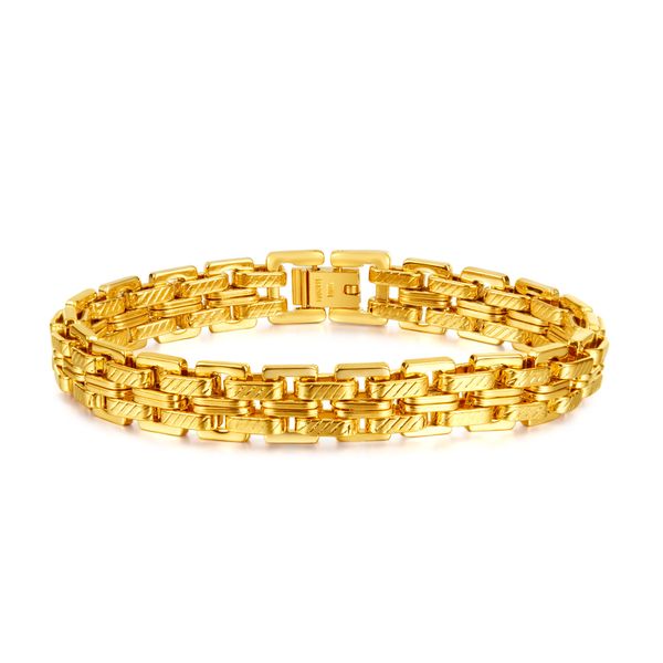 

cool stainless steel box link chain bracelet bangle for mens women boys hip-hip jewelry 11mm 8.26inch 40g weight n1390, Black