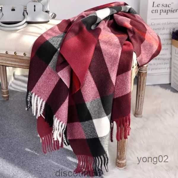 

designer cashmere scarf winter women and men long quality headband fashion classic printed check big plaid shawlspnnfikxg, Blue;gray