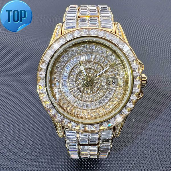 

new style watch fashion luxury hip hop zircon full diamond men's watch, Black