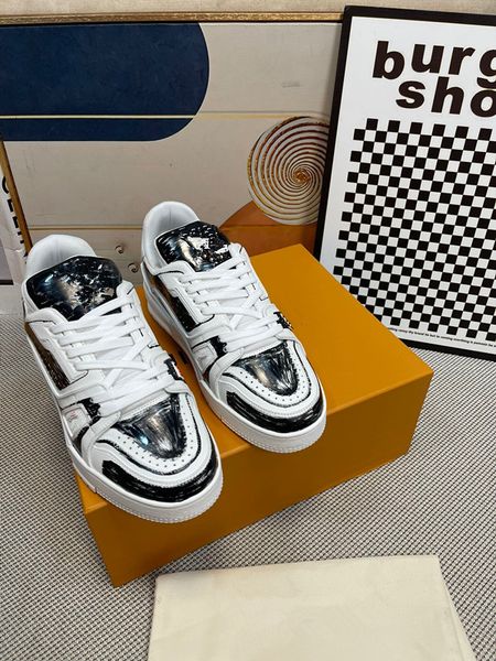 

men women casual dress shoes white red golden triple black fashion mens womens leather shoe open low sneakers trainers 0614