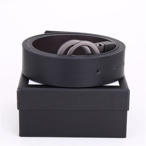 

men's designer belt 3.4cm combat leather women's denim belt pin buckle casual belt wholesale box, Black;brown