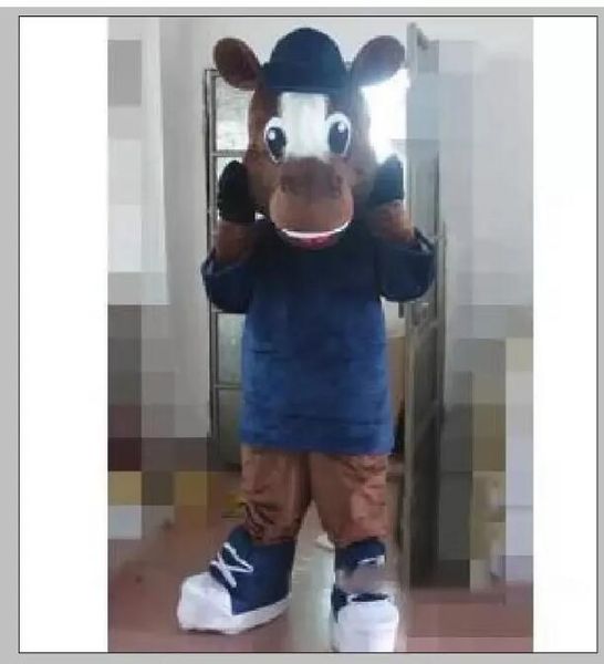

factory brown colour horse mascot costume for adults to wear for sale, Red;yellow
