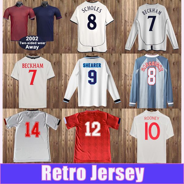 

1989 2000 shearer retro soccer jerseys owen southgate sheringham scholes gerrard rooney football shirt uniforms, Black;yellow