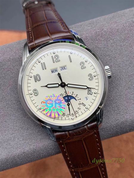 

gr 5320g-001 watch super complex features timing diameter 40mm double layer steel case with 324 automatic loading movement and fish-scale ma, Slivery;golden