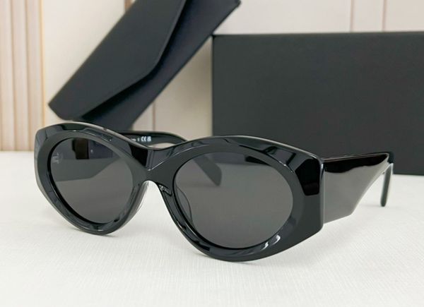 

fashion designer 20zs sunglasses for women unique geometric line design acetate oval shape glasses outdoor trendy versatile style uv protect, White;black