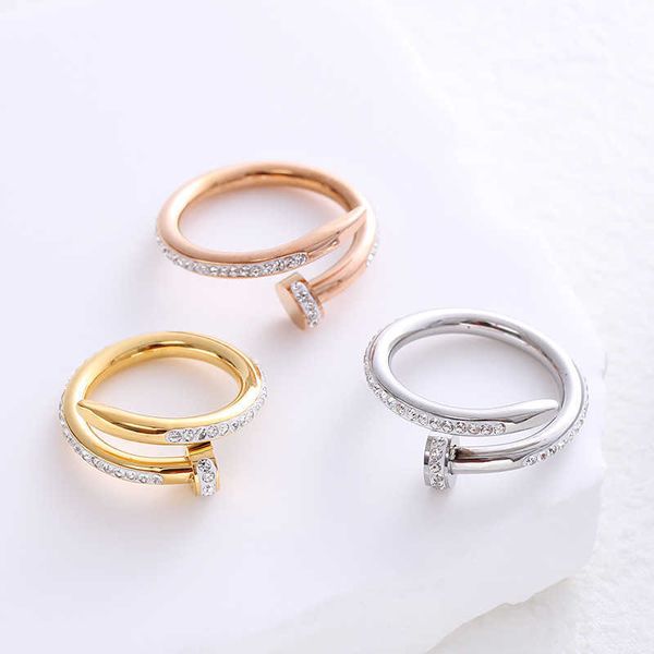 

selling funds new classic high grade carti nail ring for men and women 18k gold mesh red colorless fashion open, Silver