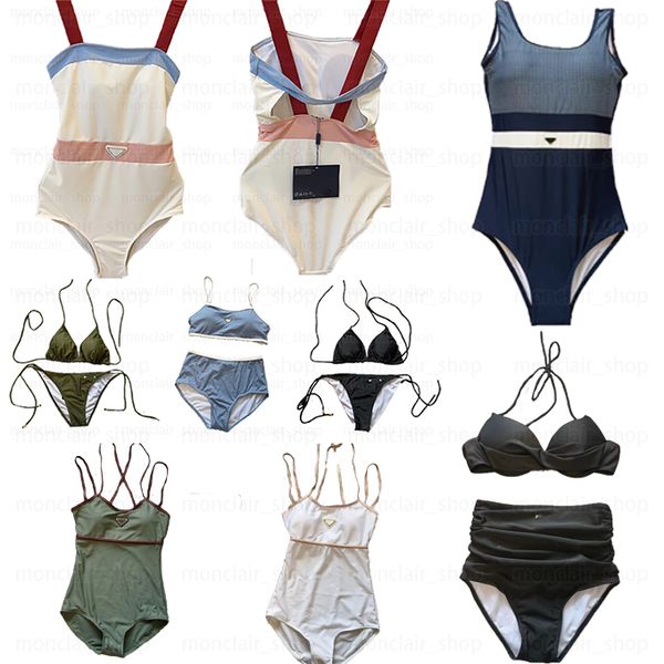 

designer bikini swimsuit p letter triangle badge women's two-piece bikini with letter swimsuit swimsuit beach women's swimsuit a v, White;black