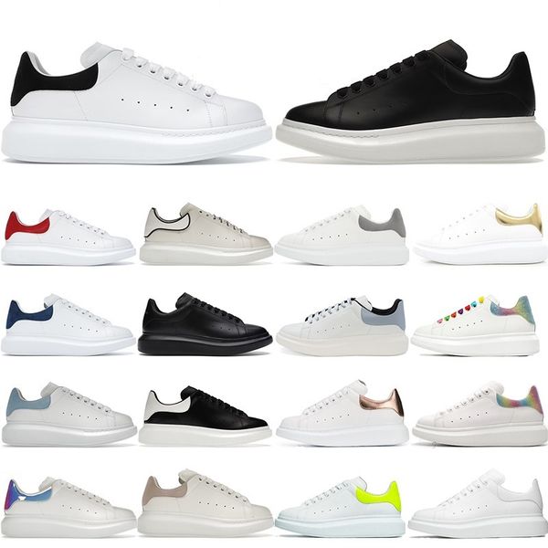 

designer oversized men shoes fashion luxury velvet suede women mens leather lace up platform oversized sole sneakers white black casual shoe