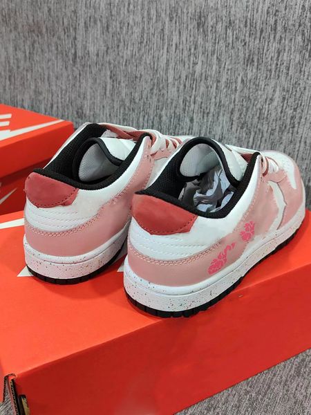 

fd4623-130 lunar new year low men women basketball shoes szie 36-46 pink, White;red