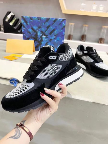 

2023 brand casual shoes shoes retro men's leather lace-up fashion 3d printing trainer sports women's b22 casual sports small white, Black