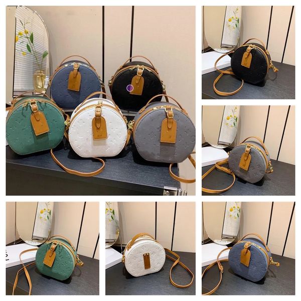 

mt shoulder petite mini boite chapeaux women men luxury designer handbag tote fashion embossing genuine leather cross body pochette clutch b