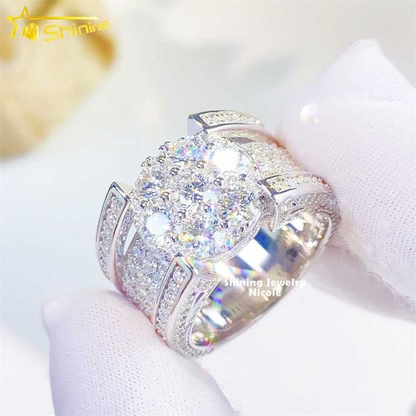 

wholesale price silver iced out diamond hip hop moissanite rings for men