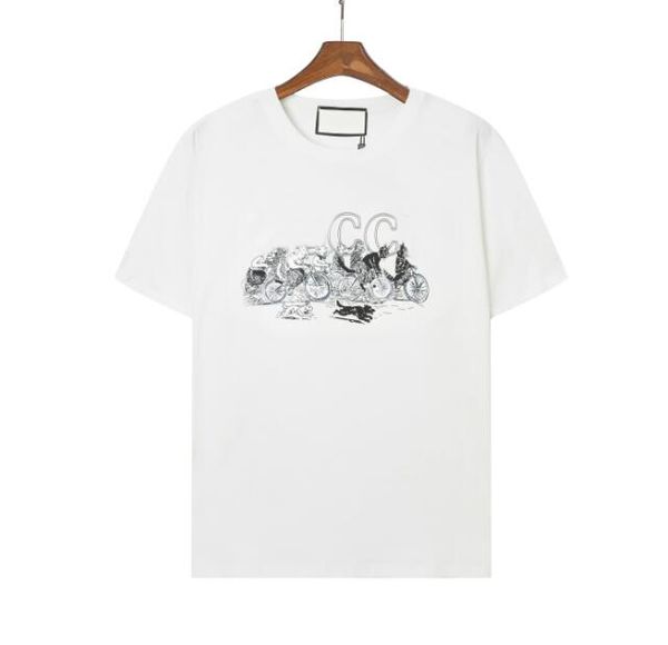 

men designer tee t shirt animal patterns white letters print cat 1921 milan short sleeve cotton women black white m-mxl, White;black