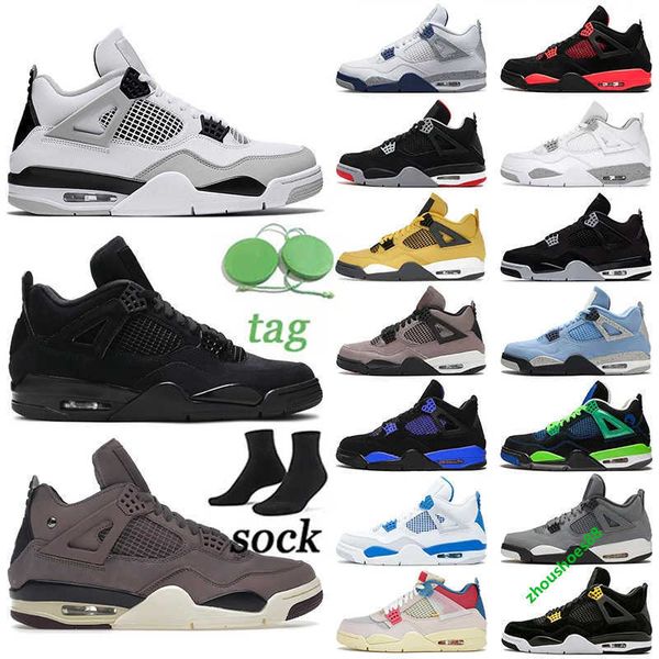 

jumpman 4s sail military black cat oreo 4 4s mens basketball shoes university blue women sneakers men sports trainersthunder fire red blank