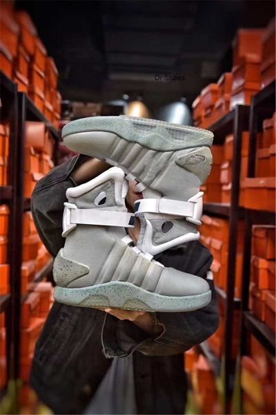 

authentic shoes mag back to the future fashion sneakers mens sports led lighting outdoor trainers with original box, Black