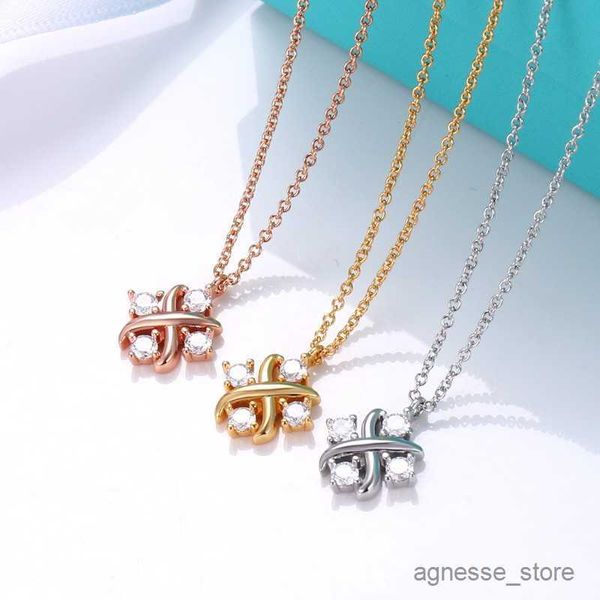 

pendant necklaces home shape women's necklace strap pendant chain noble fresh r230615, Silver