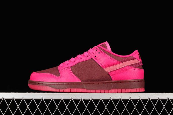 

low valentine's day 2022 women shoes team red pink prime sports sneakers dq9324-600 us 4y-8 eur 36-39