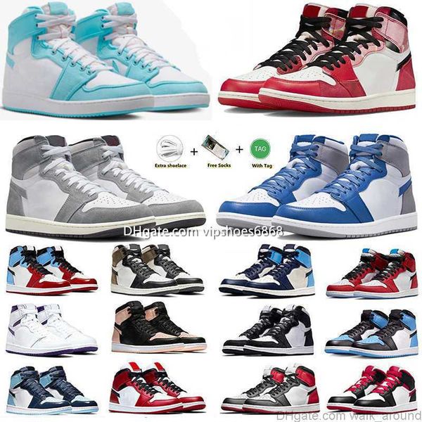 

jorda n 2023 jumpman 1 1s mens basketball shoes washed heritage spider verse craft sail unc toe lost found true blue lucky green bred patent