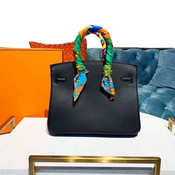 

9A Birkin handbag for woman Luxury Designer bag khaki Top real soft cowhide leather Black tote Handbags shoulder purse classic Evening New hot womens clutch bags