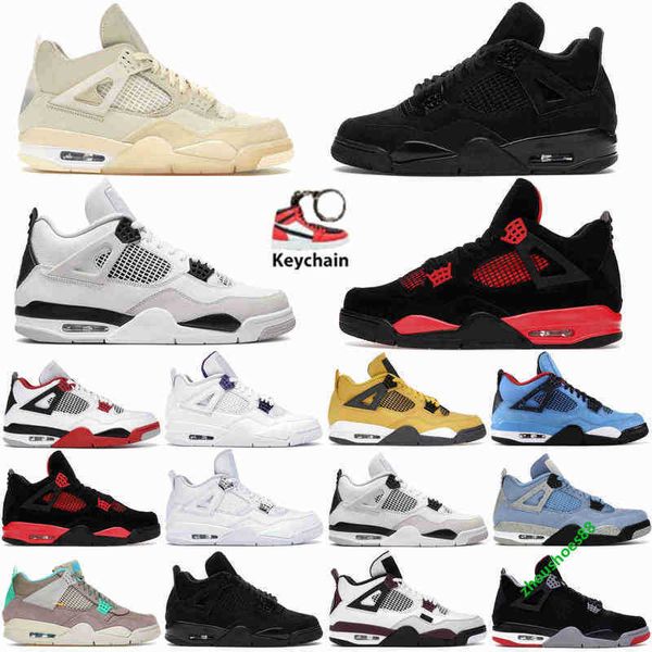 

cat jumpman black jordon 4 4s mens basketball shoes university blue court purple shimmer cement cactus jack men women sneakers us 5.5-13