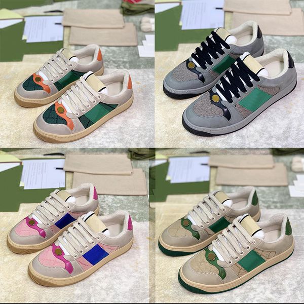 

causual running shoes brand luxury designer dirty casual shoes classic letter stripe embroidery print low-sports shoe men women outdoor leis, Black