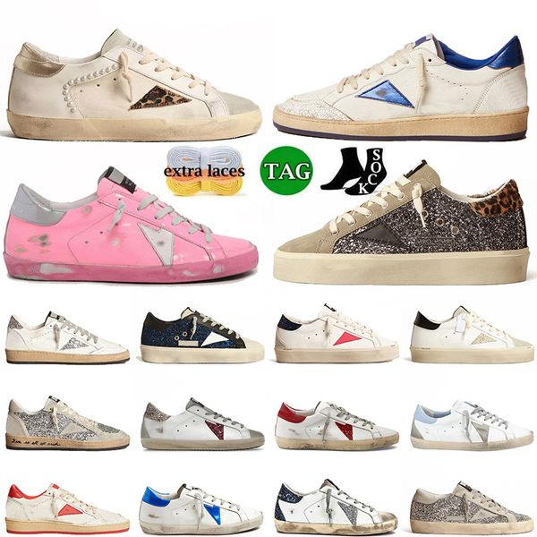 

2023 new release women shoe famous luxury italy brand sneakers hi ball super star men thick bottom mid star shoes dirty plate-forme casual t, Black