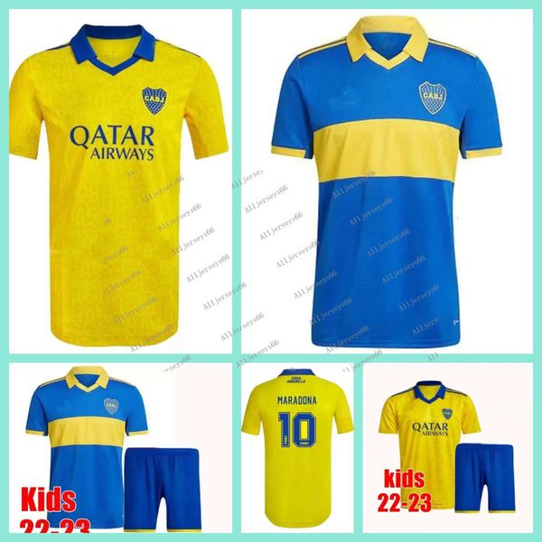 

22/23/24 boca juniors saio soccer jerseys home saio carlitos maradona pavon shirts benedetto medina villa varela 3rd football shirts, Black;yellow