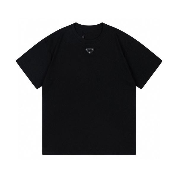 

designers mens t shirts men luxury designers tshirt casual short sleeve chest triangle applique letter print hip hop streetwear t shirt tees, White;black