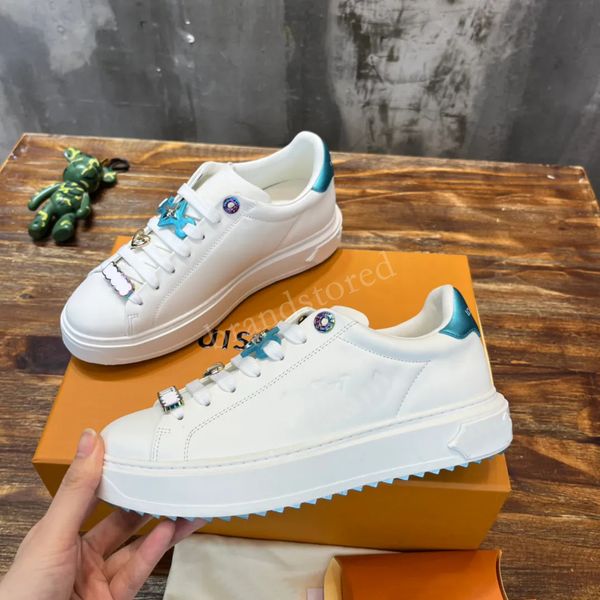 

casual shoes 2023 women sneaker running trainers luxury all-match stylist white lace-up print platform trainer, Black