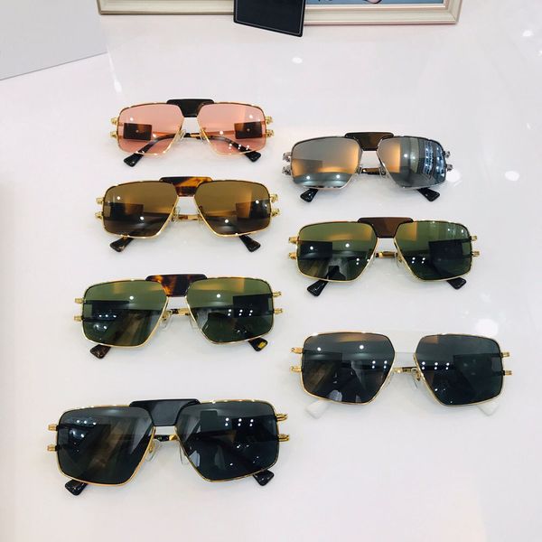 

2023 platform market new model coated high-quality full frame large men's and women's titanium alloy sunglasses italian french sty, White;black