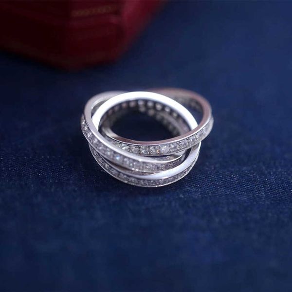 

wholesale high-quality jxj.s925 sterling silver card three-ring ring female fashion circle multi-layer overlay personality finger