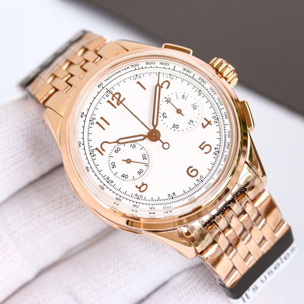 

men's watch designer watches luxury 42mm automatic mechanical watch, Slivery;brown