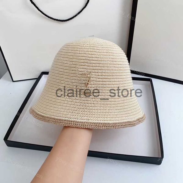 

wide brim hats luxury bucket hat designer knit hats and caps y letter casquette dress beanies beach sunhats for women mens 2023 j230615, Blue;gray