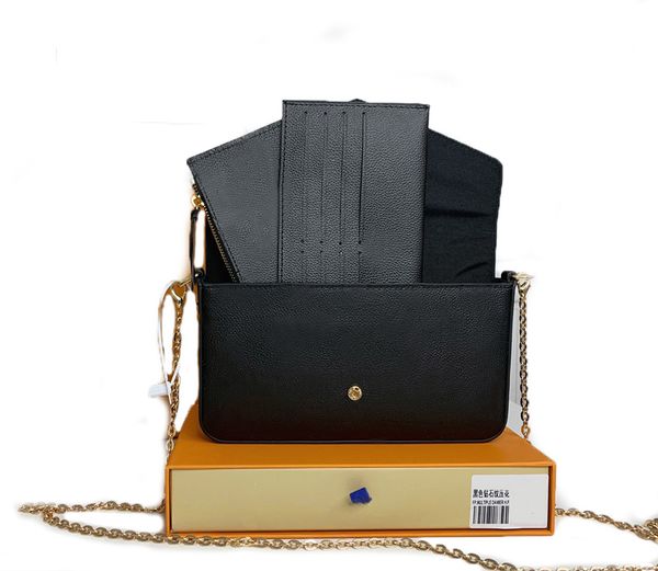 

designer womens shoulder bag luxurys pochette felicie handbags flowers letters empreinte chain bags high-quality mini ladies fashion evening
