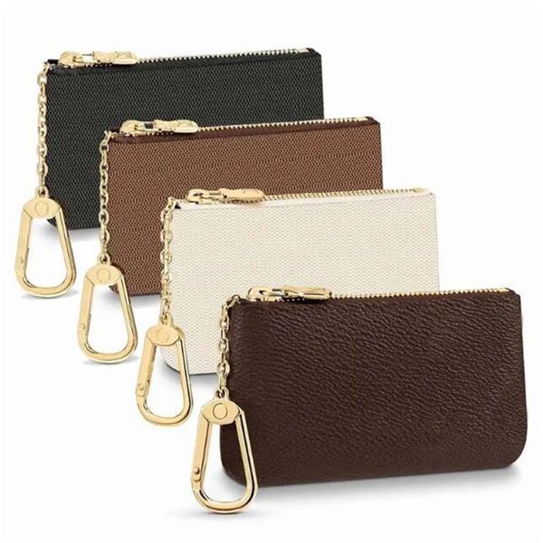 

2023 womens men women key wallets designer fashion change purse coin purse card holder genuine leather zipper bag accessoires m62650, Red;black