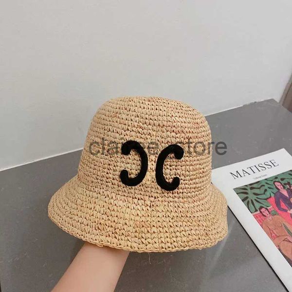 

wide brim hats designer bucket hats for women luxurys straw hat fashion hand woven cap mens summer caps beach hats big brim hats sun buckets, Blue;gray