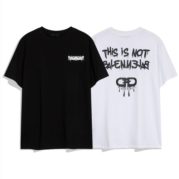 

23ss new woman men's t-shirts high end bb wave classic letter printed short sleeve vacation summer beach fashion breathable beach casua, White;black