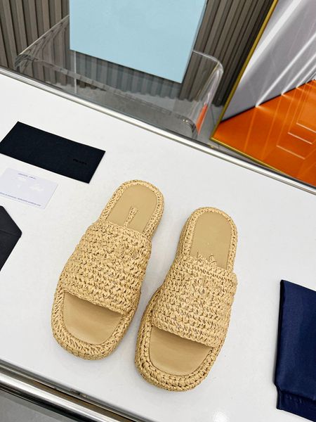 

designers sandals for men women fashion classic floral brocade slides flats leather rubber heatshoes platform flip flops 0609, Black