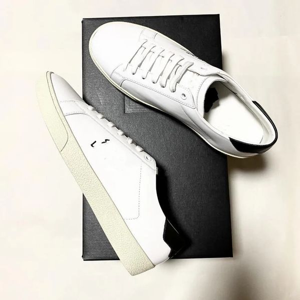 

famous brand low-court classic sl/06 sneakers shoes embroidered white black leather canvas platform trainers couple couple skateboard walkin