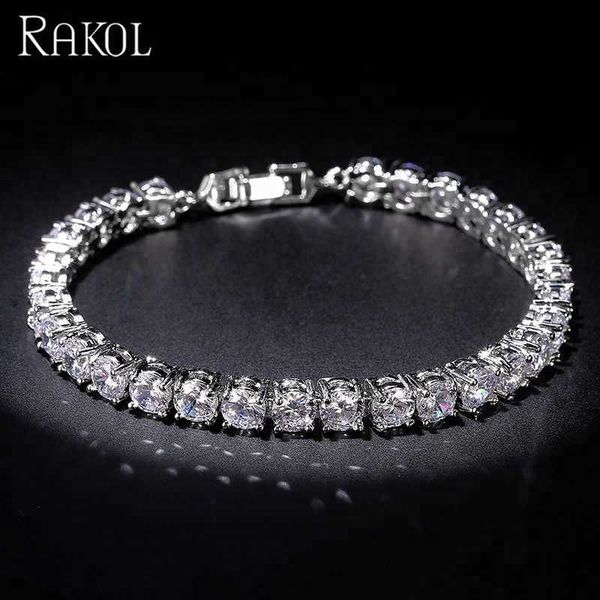 

rakol bp051 selling classic single row 5mm cubic zirconia 925 sterling silver iced out fashion jewelry tennis bracelets