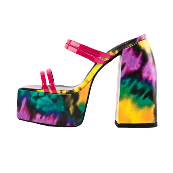 

platform slippers new brand women color changing sandals summer wedges high heels dress party wedding shoes big size 42 43, Black