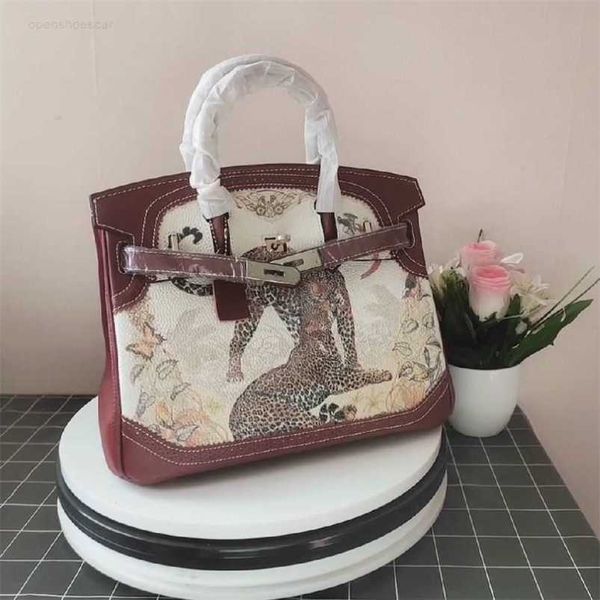 

totes birkins designer h family brand bags designer backpacks covered graffiti painted leather women's bag portable shoulderqqc0i1