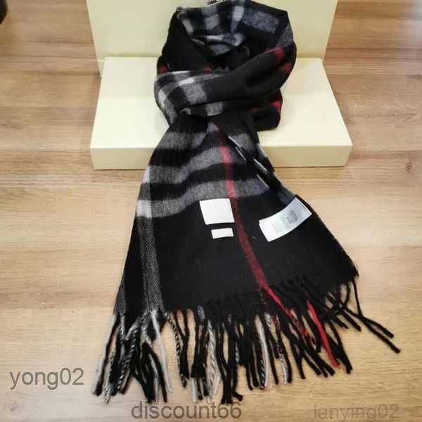 

winter 100% cashmere designer scarf high-grade soft thick fashion mens womens luxury scarves neutral classic plaid large capew8abnna0, Blue;gray