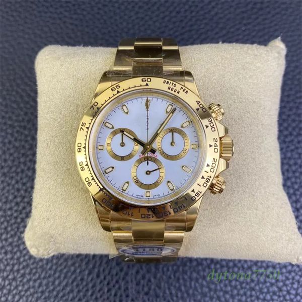 

clean watch size 40mm thick 12.2 mm equipped with 4130 movement minute second timing display power storage 72 hours 904 steel designer watch, Slivery;golden