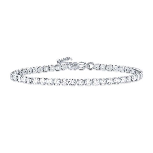 

stainless steel vintage tennis chain titanium bracelet, Silver